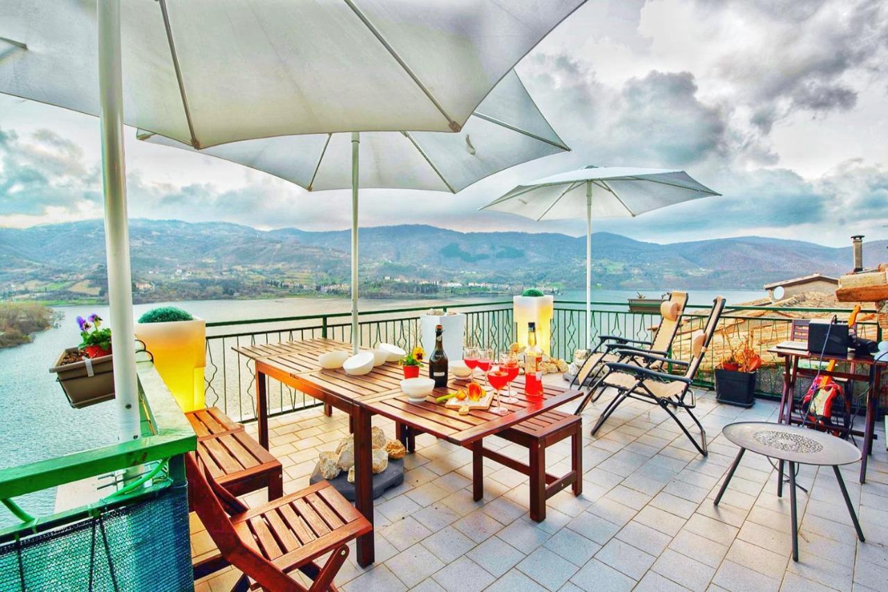 La Terrazza Sul Lago Turano Castel di Tora Ngoại thất bức ảnh